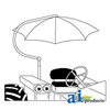 A & I Products Umbrella, Red 41" x20" x3.5" A-6A51